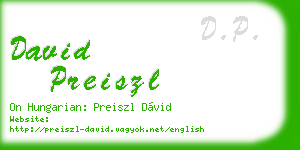 david preiszl business card