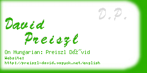 david preiszl business card